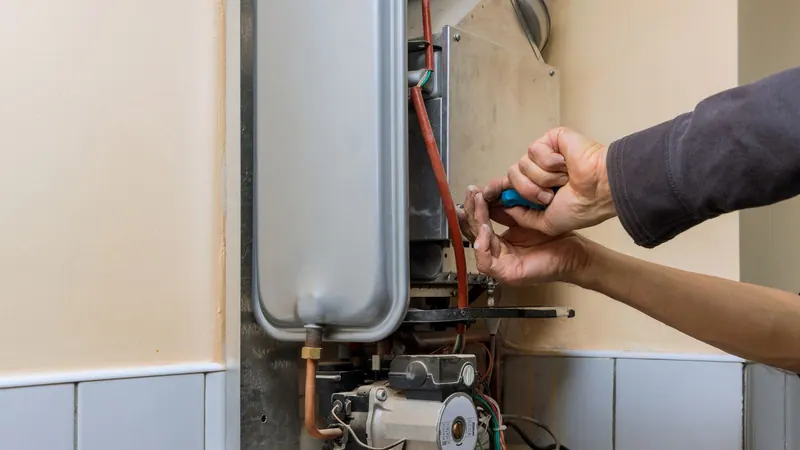 Fullerton plumber at work in Mohawk Valley, New York